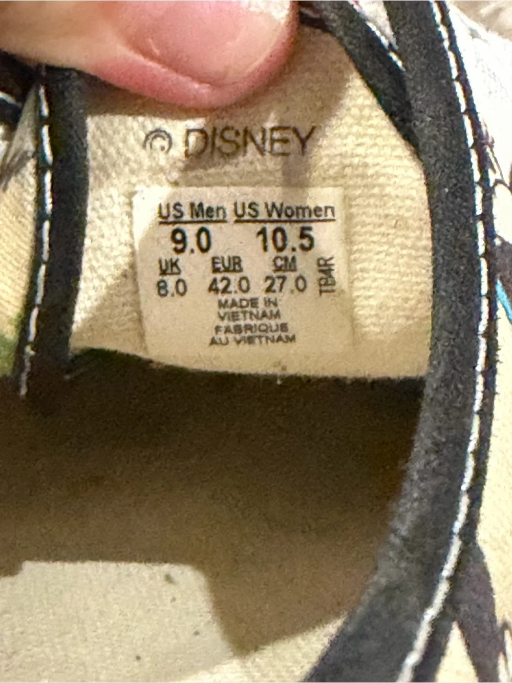 Vans x Disney Rare Limited Edition Mickey Mouse Aloha Sneakers 9 M 10.5 W